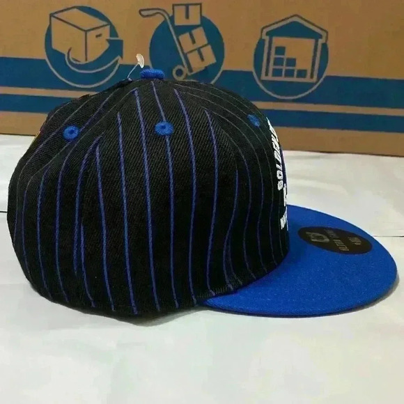 Ultra Game Golden State Warriors 1946 NBA Hat Youth Black & Blue Brim Adjustable - Picture 3 of 5